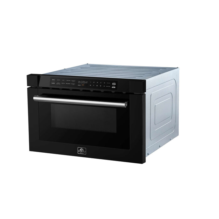 Forno Espresso Capoliveri 24" Microwave Drawer in Black, FMWDR3000-24BLK