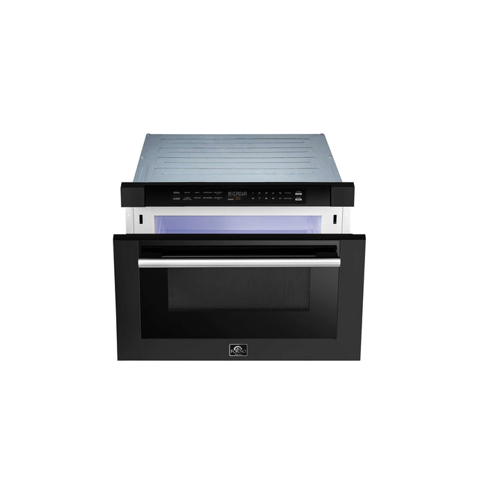 Forno Espresso Capoliveri 24" Microwave Drawer in Black, FMWDR3000-24BLK
