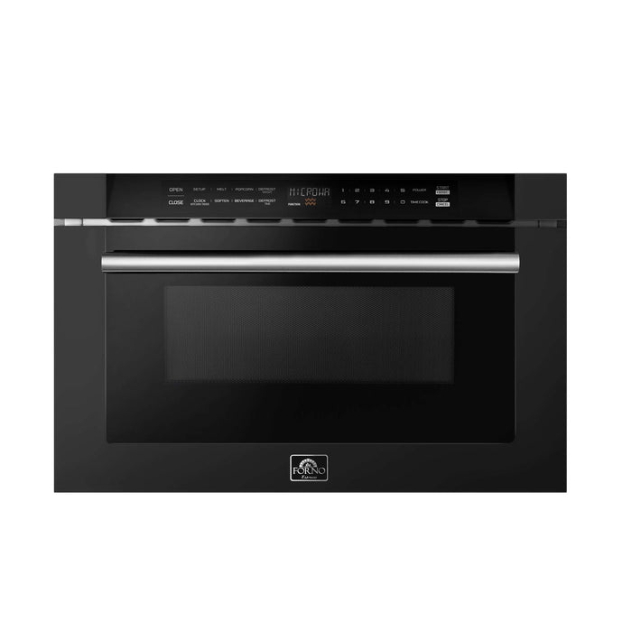 Forno Espresso Capoliveri 24" Microwave Drawer in Black, FMWDR3000-24BLK