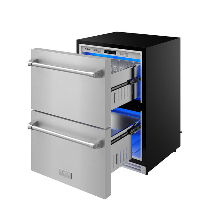 Gordon Ramsay by THOR Kitchen 24" Refrigerator Drawer in Stainless Steel - RF24U