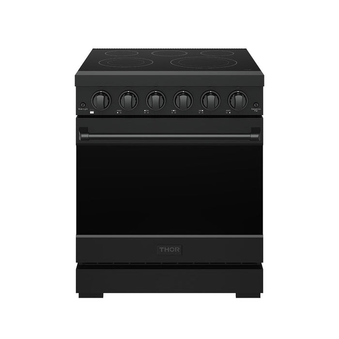 Gordon Ramsay by THOR Kitchen 30 Inch Professional Electric Range, 5 Element, Convection Oven in Matte Black - RSE30PB