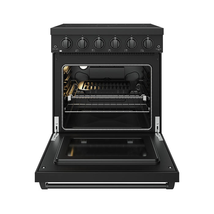 Gordon Ramsay by THOR Kitchen 30 Inch Professional Electric Range, 5 Element, Convection Oven in Matte Black - RSE30PB
