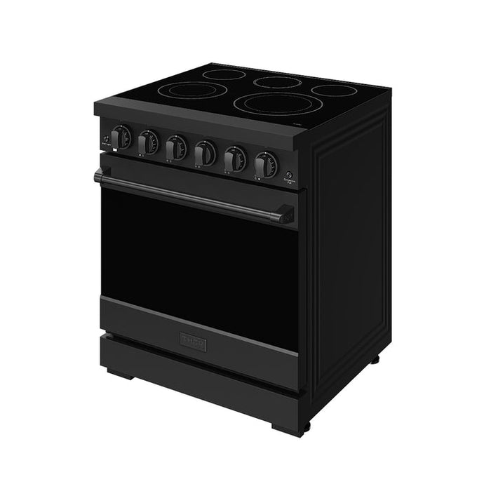 Gordon Ramsay by THOR Kitchen 30 Inch Professional Electric Range, 5 Element, Convection Oven in Matte Black - RSE30PB