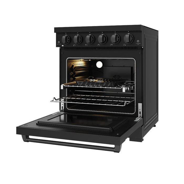 Gordon Ramsay by THOR Kitchen 30 Inch Professional Electric Range, 5 Element, Convection Oven in Matte Black - RSE30PB
