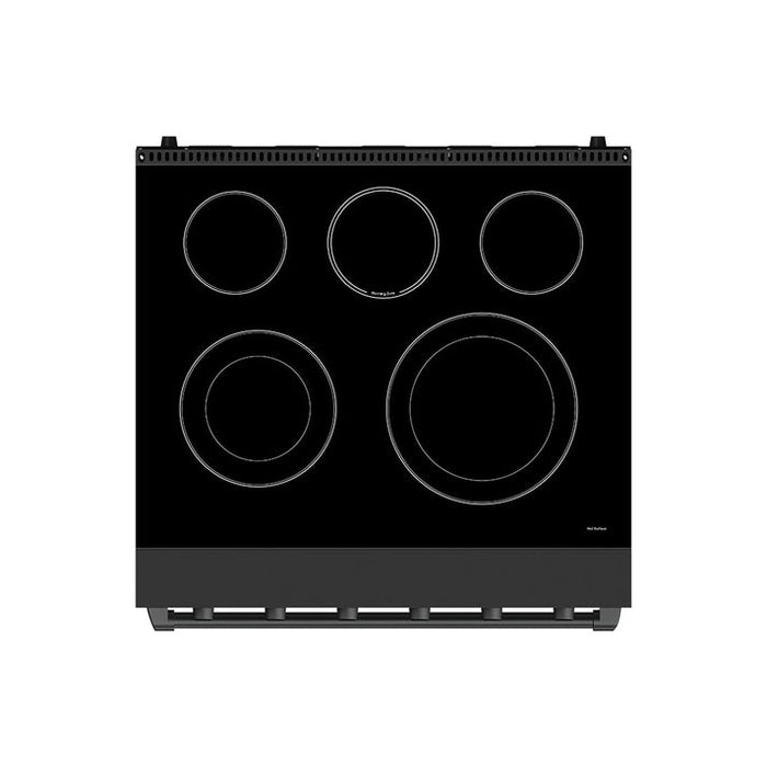 Gordon Ramsay by THOR Kitchen 30 Inch Professional Electric Range, 5 Element, Convection Oven in Matte Black - RSE30PB