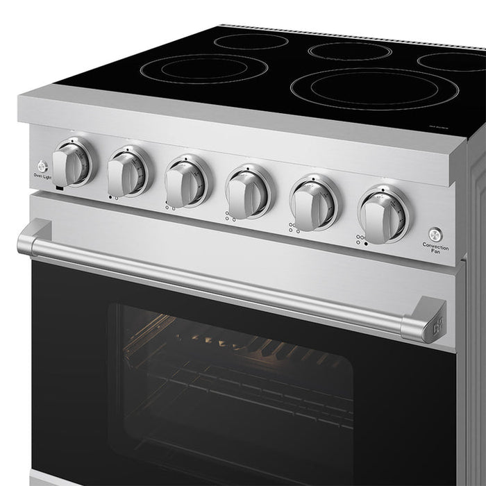Gordon Ramsay by THOR Kitchen 30 Inch Professional Electric Range, 5 Element, Convection Oven in Stainless Steel - RSE30P