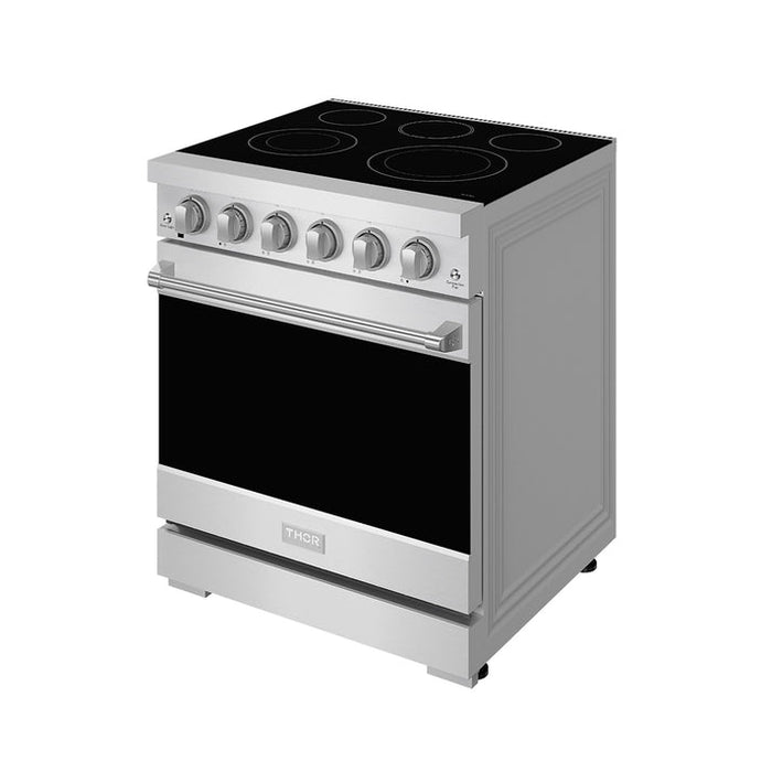 Gordon Ramsay by THOR Kitchen 30 Inch Professional Electric Range, 5 Element, Convection Oven in Stainless Steel - RSE30P