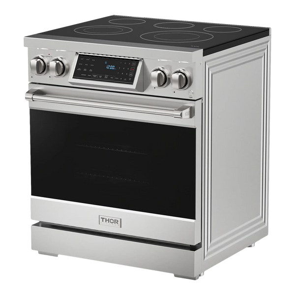 Thor Kitchen Gordon Ramsay Series 30 in. Professional Electric Range with Tilt Panel Touch Control in Stainless Steel, RSE30