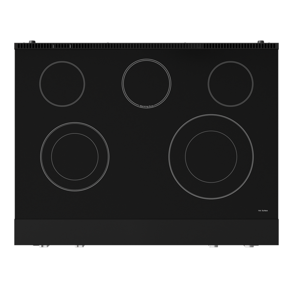 Gordon Ramsay by THOR Kitchen 36" 6.0 cu. ft. Professional Electric Range with Tilt Panel Touch Control, Self-Clean and Air Fry in Matte Black with Stainless Steel Accents, RSE36B-SS