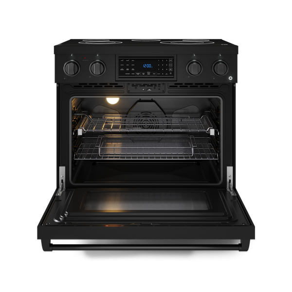 Thor Kitchen Gordon Ramsay Series 36 in. Professional Electric Range with Tilt Panel Touch Control in Black, RSE36B