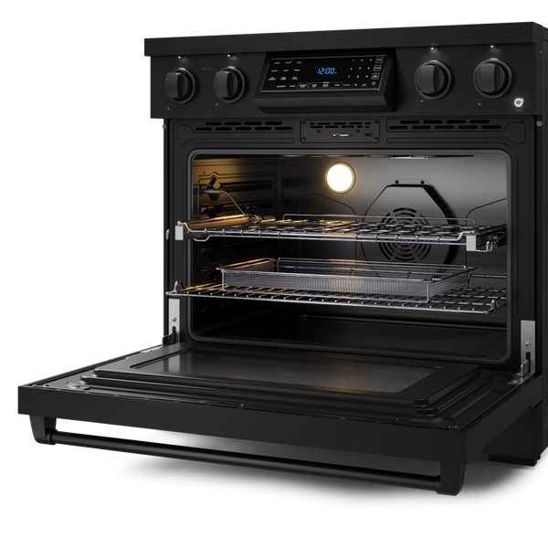 Thor Kitchen Gordon Ramsay Series 36 in. Professional Electric Range with Tilt Panel Touch Control in Black, RSE36B