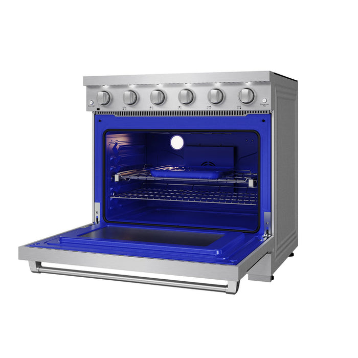 Gordon Ramsay by THOR Kitchen 36" 6 cu. ft. Professional Electric Range with 5 Burners in Stainless Steel - RSE36P