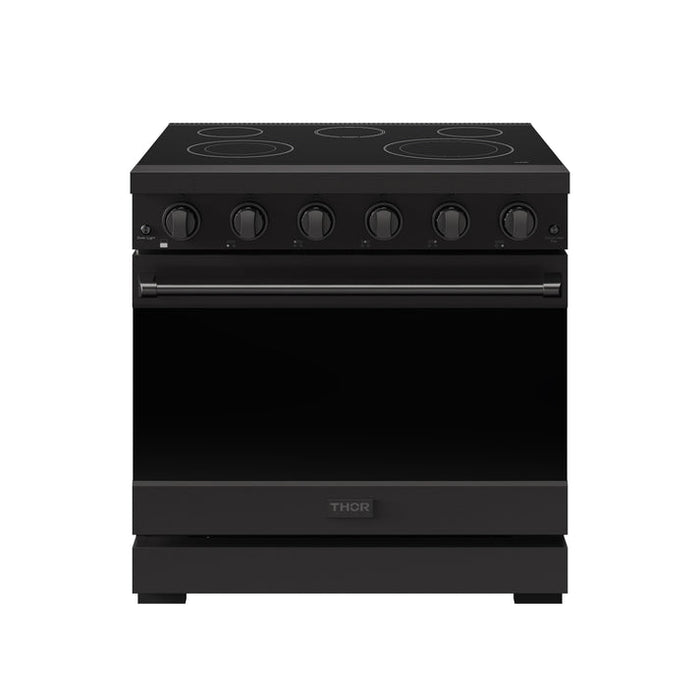Gordon Ramsay by THOR Kitchen 36" 6 cu. ft. Professional Electric Range with 5 Burners in Black - RSE36PB