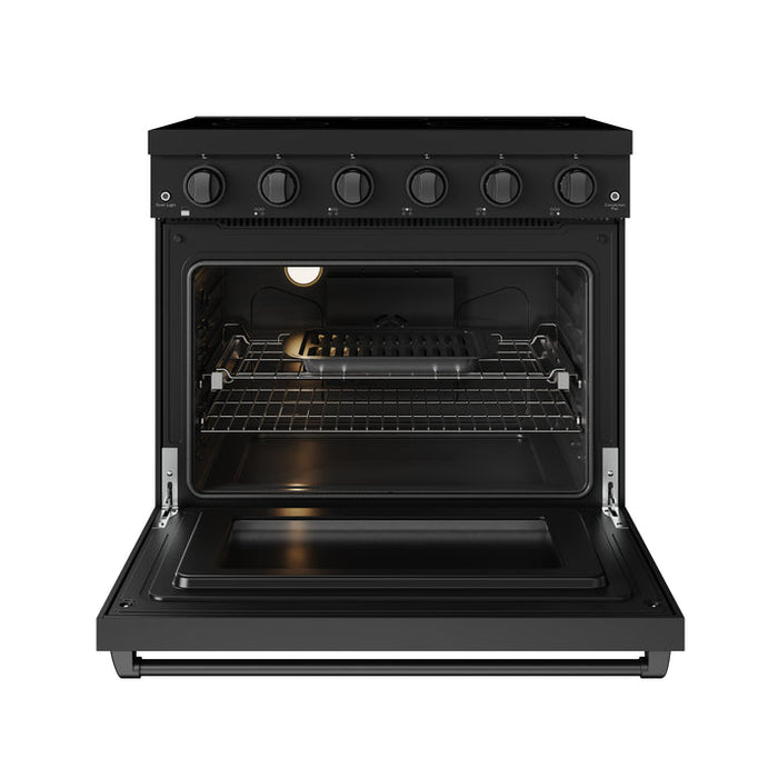Gordon Ramsay by THOR Kitchen 36" 6 cu. ft. Professional Electric Range with 5 Burners in Black - RSE36PB