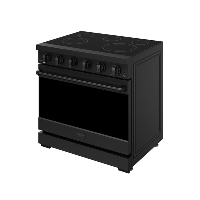 Gordon Ramsay by THOR Kitchen 36" 6 cu. ft. Professional Electric Range with 5 Burners in Black - RSE36PB
