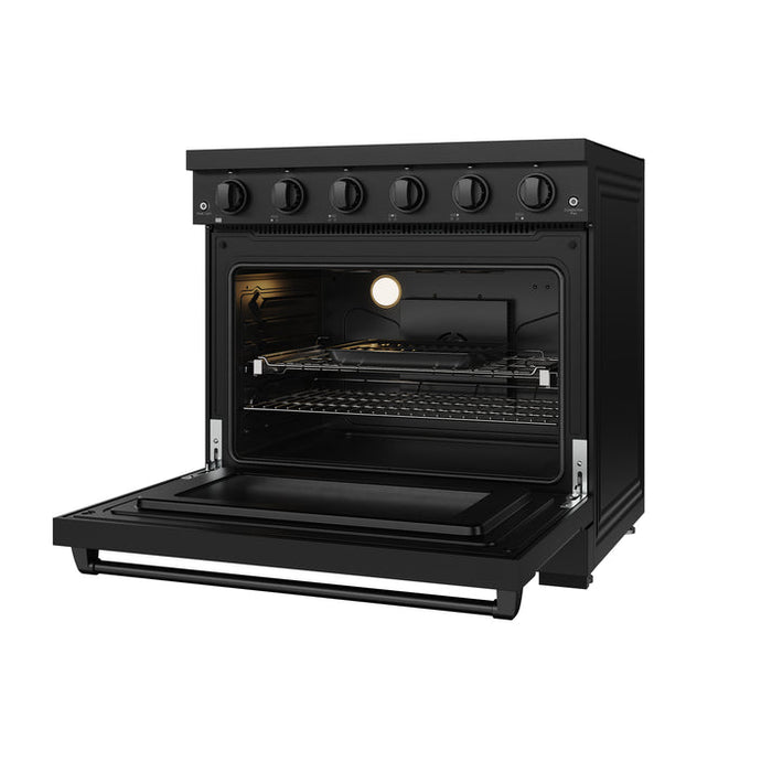 Gordon Ramsay by THOR Kitchen 36" 6 cu. ft. Professional Electric Range with 5 Burners in Black - RSE36PB