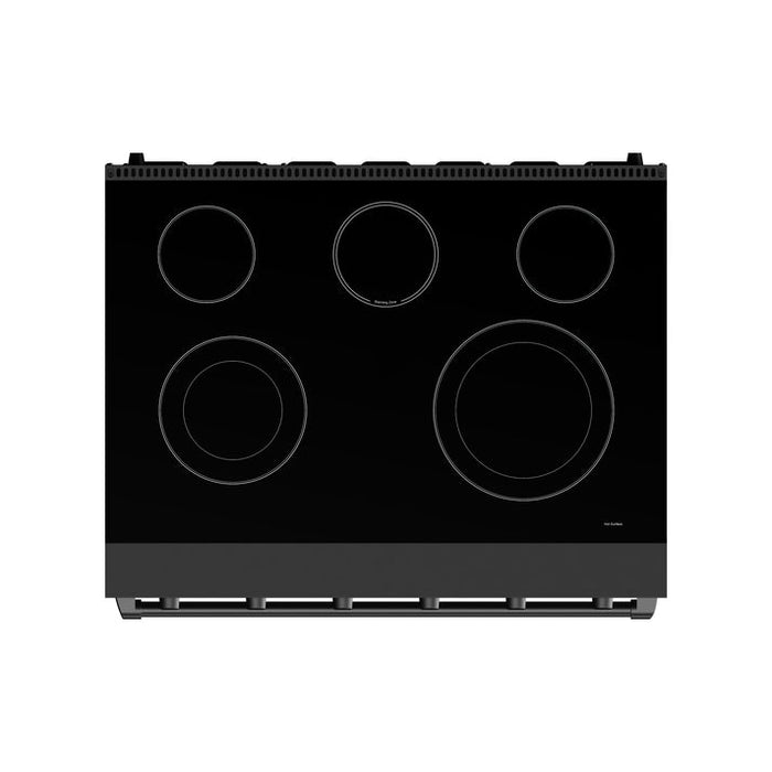 Gordon Ramsay by THOR Kitchen 36" 6 cu. ft. Professional Electric Range with 5 Burners in Black - RSE36PB