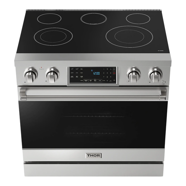 Thor Kitchen Gordon Ramsay Series 36 in. Professional Electric Range with Tilt Panel Touch Control in Stainless Steel, RSE36
