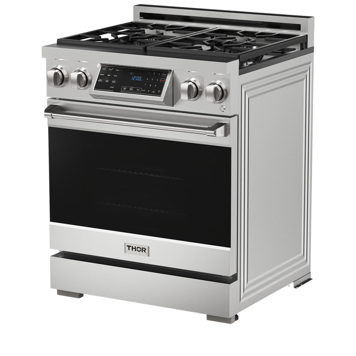 Thor Kitchen Gordon Ramsay Series 30 in. Professional Gas Range with Tilt Panel Touch Control in Stainless Steel, RSG30