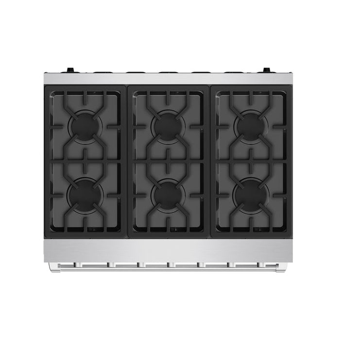 Gordon Ramsay by THOR Kitchen 36" 6 cu. ft. Professional Natural Gas Range with 6 Sealed Burners in Stainless Steel - RSG36P