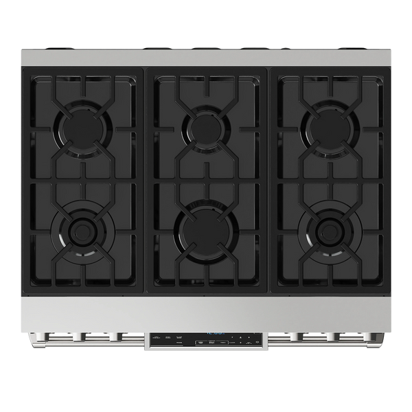 Thor Kitchen Gordon Ramsay Series 36 in. Professional Gas Range with Tilt Panel Touch Control in Stainless Steel, RSG36