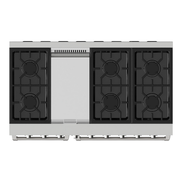 Thor Kitchen Gordon Ramsay Series 48 in. Professional Gas Range with Double Oven in Stainless Steel, RSG48E