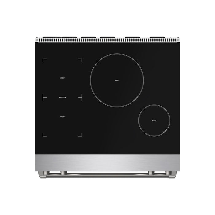 Gordon Ramsay by THOR Kitchen 30" 4.8 cu. ft. Professional Smooth Glass Top Induction Range with Tilt Panel Touch Control, Self-Clean and Air Fry in Stainless Steel - RSI30