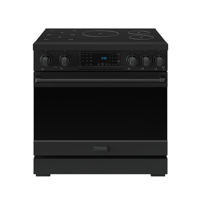 Gordon Ramsay by THOR Kitchen 36" Induction Range in Matte Black, Self-Clean and Air Fry - RSI36B