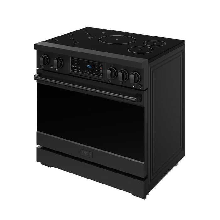 Gordon Ramsay by THOR Kitchen 36" Induction Range in Matte Black, Self-Clean and Air Fry - RSI36B