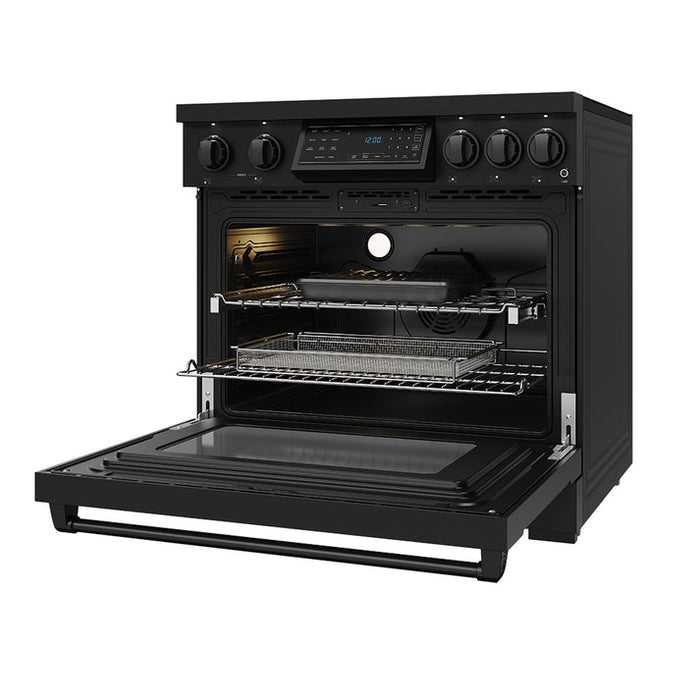 Gordon Ramsay by THOR Kitchen 36" Induction Range in Matte Black, Self-Clean and Air Fry - RSI36B