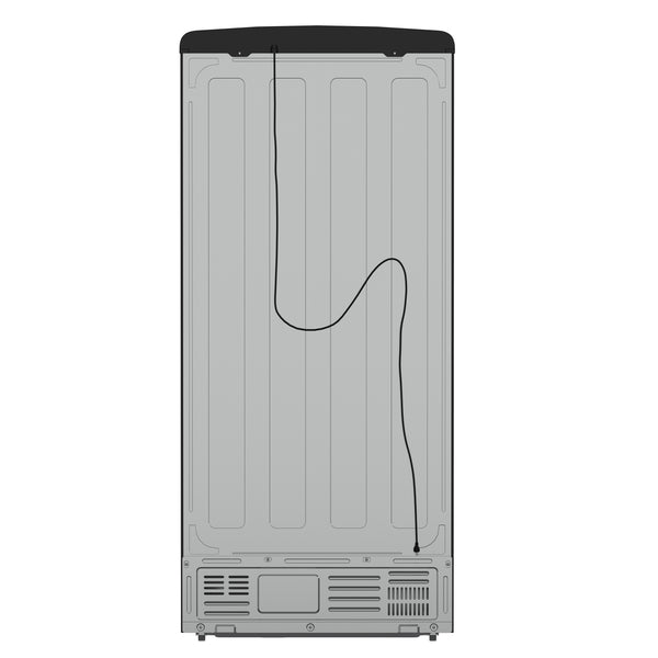 Forno Luigi 18 cu.ft. French Door Refrigerator Black, Antique Brass Handles, FFFFD1791-33BLK
