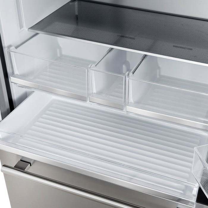 FORNO Aosta 36" 22.4 cu. ft. Refrigerator with External Water Dispenser, Automatic Ice Maker- FFFFD1866-36SB