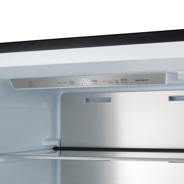 FORNO Maderno 28" 13.6 cu. ft. Left Swing Convertible Upright Freezer/Refrigerator in Black with Antique Brass Handle-  FFFFD1722-28BLK-LS