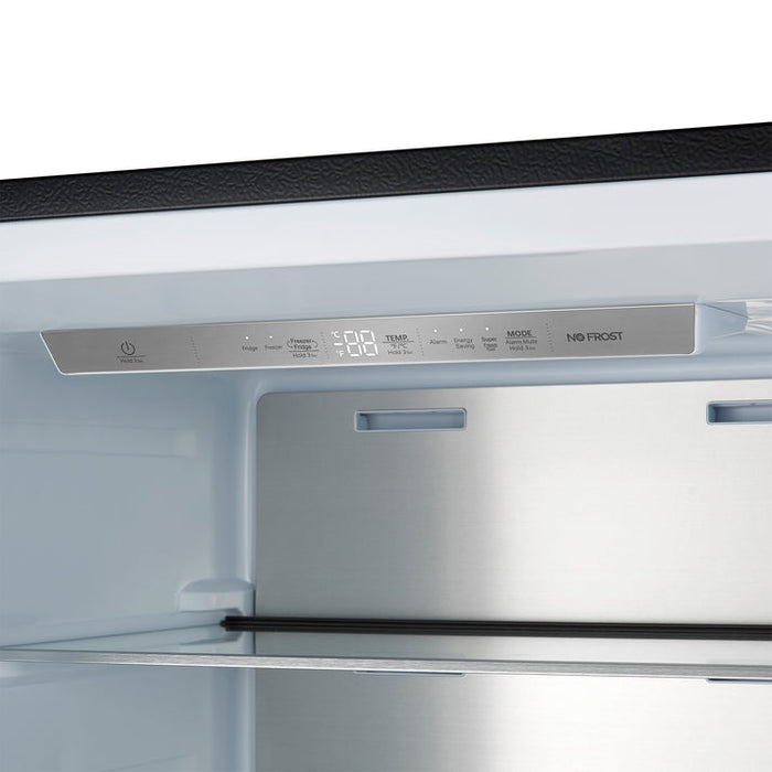 FORNO Maderno 60" 27.2 cu. ft. Convertible Refrigerator and Freezer with Modern Trim Kit in Black with Antique Brass Handles- FFFFD1722-60MG-BLK