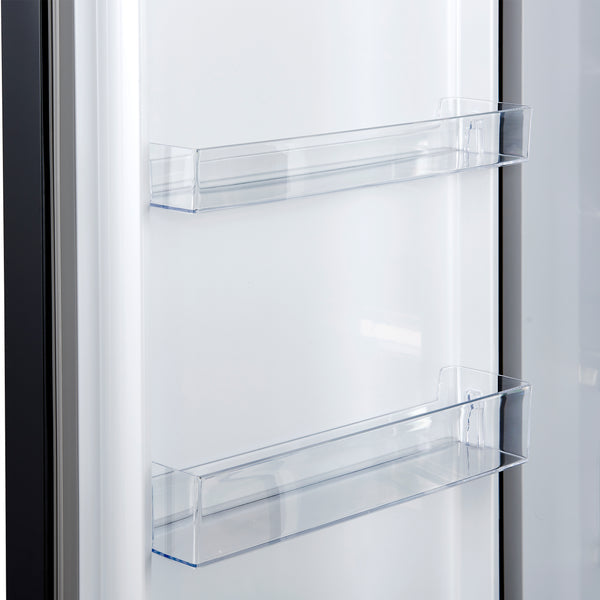 FORNO Maderno 28" 13.6 cu. ft. Left Swing Convertible Upright Freezer/Refrigerator in Black with Antique Brass Handle-  FFFFD1722-28BLK-LS