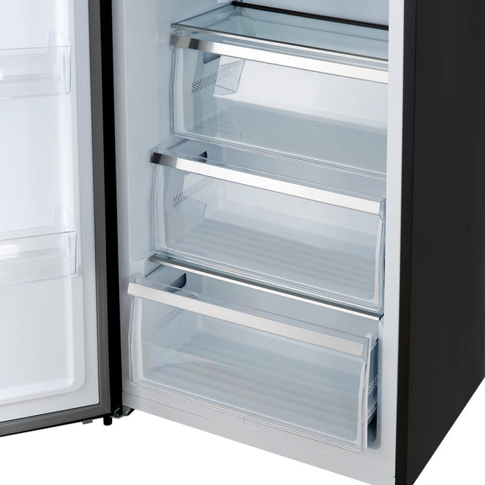 FORNO Maderno 60" 27.2 cu. ft. Convertible Refrigerator and Freezer with Modern Trim Kit in Black with Stainless Steel Handles- FFFFD1722-60MG-BLK