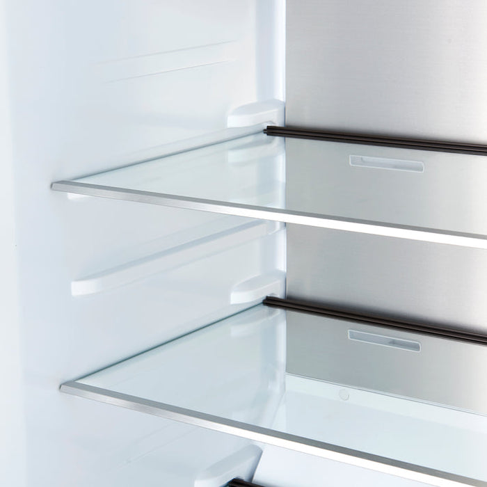 FORNO Maderno 60" 27.2 cu. ft. Convertible Refrigerator and Freezer with Modern Trim Kit in Black with Antique Brass Handles- FFFFD1722-60MG-BLK