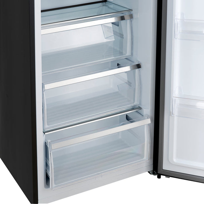 FORNO Maderno 60" 27.2 cu. ft. Convertible Refrigerator and Freezer with Modern Trim Kit in Black with Antique Brass Handles- FFFFD1722-60MG-BLK