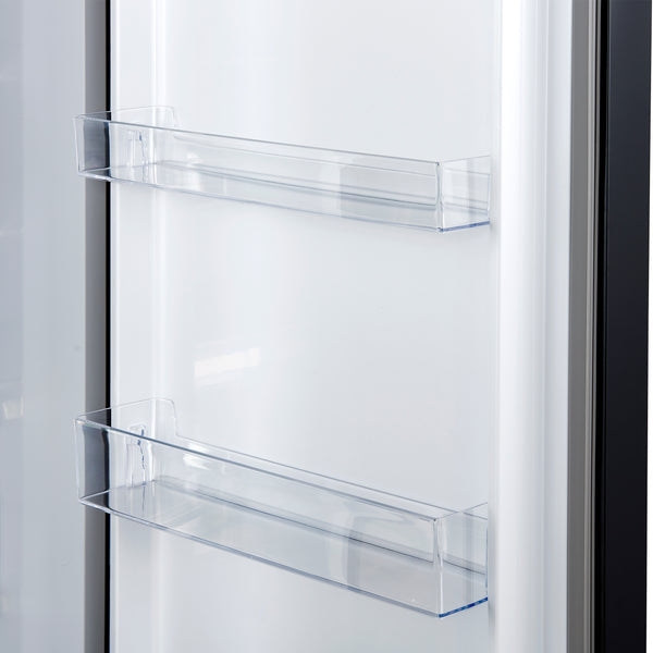 FORNO Maderno 28" 13.6 cu. ft. Right Swing Convertible Upright Freezer/Refrigerator in Black with Antique Brass Handle- FFFFD1722-28BLK-RS