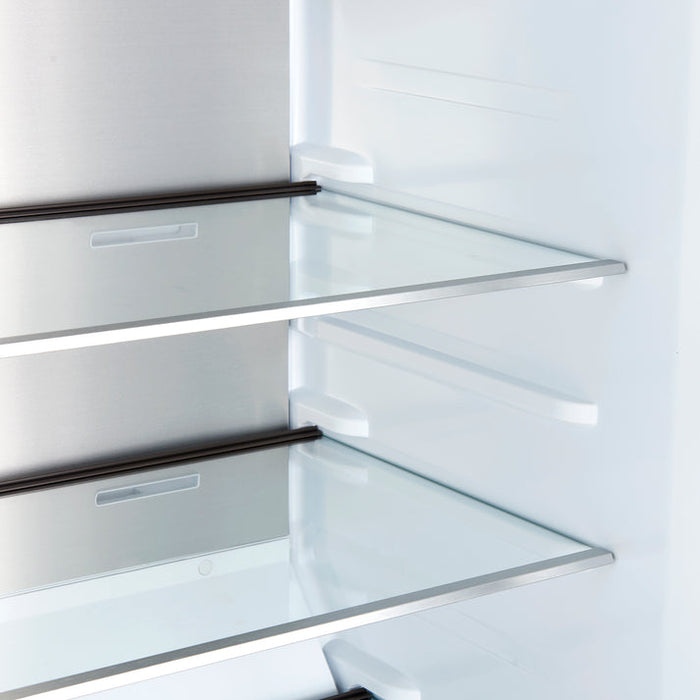 FORNO Maderno 60" 27.2 cu. ft. Convertible Refrigerator and Freezer with Modern Trim Kit in Black with Antique Brass Handles- FFFFD1722-60MG-BLK