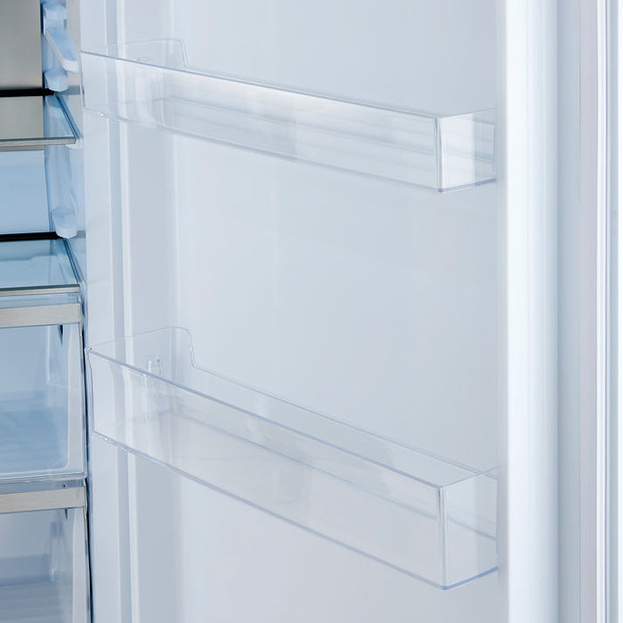 FORNO Maderno 60" 27.2 cu.ft. Convertible Refrigerator and Freezer with Modern Trim Kit in White with Antique Brass Handles- FFFFD1722-60MG-WHT