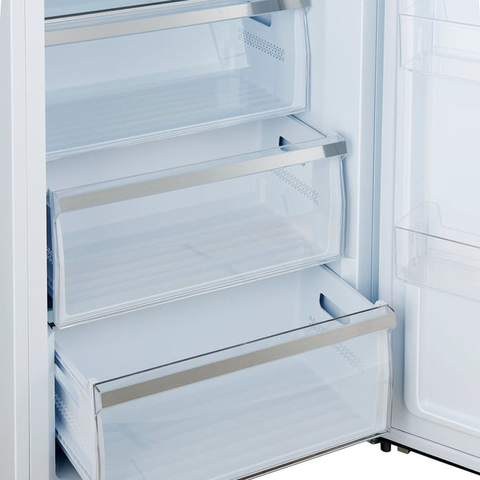 FORNO Maderno 32" 13.6 cu.ft. Right Swing Built-In Convertible Refrigerator/Freezer in White with Antique Brass Handle and Grill Trim- FFFFD1722-32RSG-WHT