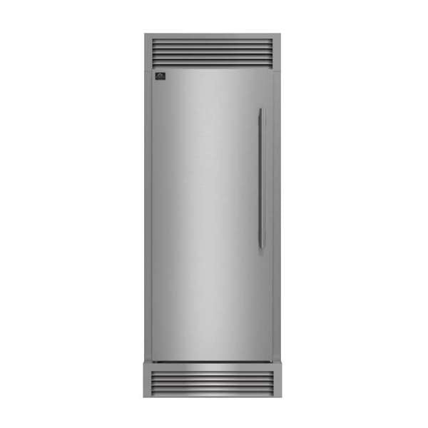 FORNO Maderno 32" 13.6 cu.ft. Left Swing Convertible Refrigerator and Freezer with Modern Trim Kit in Stainless Steel- FFFFD1722-32LSG