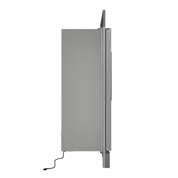 FORNO Maderno 32" 13.6 cu.ft. Left Swing Convertible Refrigerator and Freezer with Modern Trim Kit in Stainless Steel- FFFFD1722-32LSG