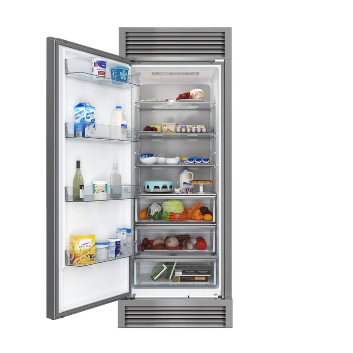FORNO Maderno 32" 13.6 cu.ft. Left Swing Convertible Refrigerator and Freezer with Modern Trim Kit in Stainless Steel- FFFFD1722-32LSG