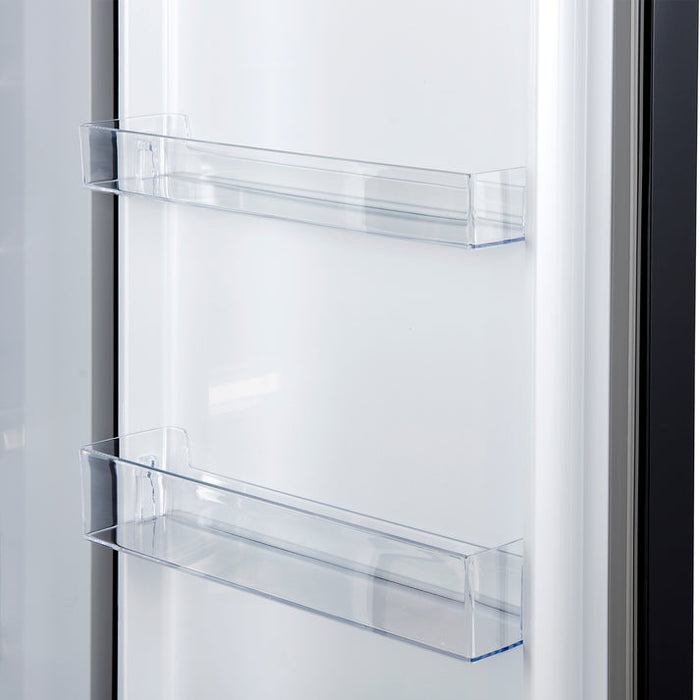 FORNO Maderno 32" 13.6 cu.ft. Right Swing Built-In Convertible Refrigerator/Freezer in Black with Antique Brass Handle and Modern Trim- FFFFD1722-32RMG-BLK