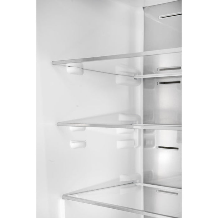 FORNO Custodia 46.8" 20.6 cu. ft. Refrigerator with Bottom Freezer and Ice Maker in Black with Antique Brass Accents - FFFFD1766-48BLK