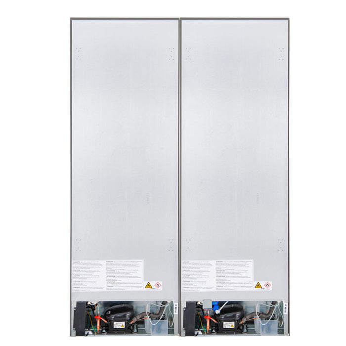 FORNO Custodia 46.8" 20.6 cu. ft. Refrigerator with Bottom Freezer and Ice Maker in Stainless Steel-  FFFFD1766-48S