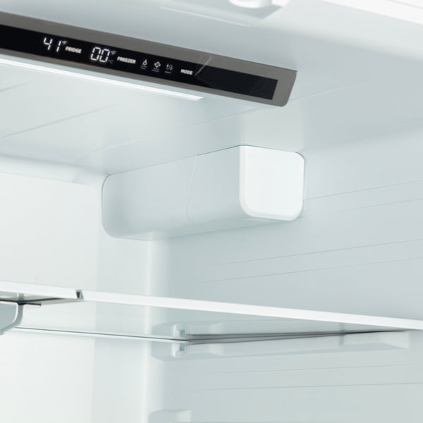 FORNO Rivello 36" French Door Standard Depth Refrigerator with Water and Ice Dispenser in Black with Antique Brass Accents- FFFFD1783-36BLK