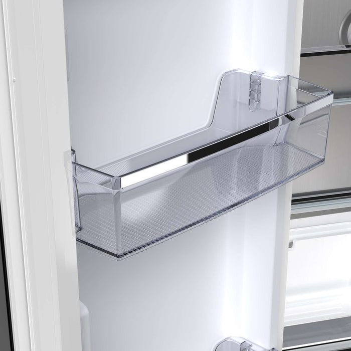 Forno Luigi 18 cu.ft. French Door Refrigerator Black, Antique Brass Handles, FFFFD1791-33BLK